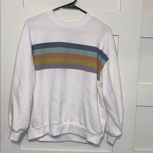 Rainbow Striped Crewneck Sweatshirt